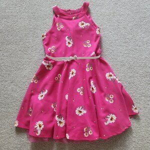 🌸 Knitworks Girls Pink Floral Dress – Size 12 – Elegant & Sweet!